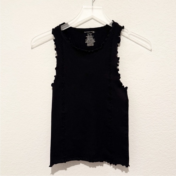 Free People Intimately Better This Way Black Scalloped Tank - Picture 3 of 5